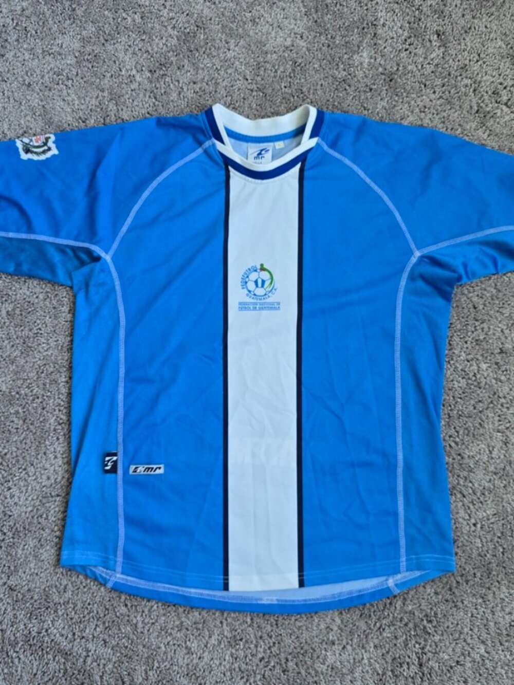 Vintage MR Guatemala National Team Soccer Jersey Mens L Blue Kit Talla